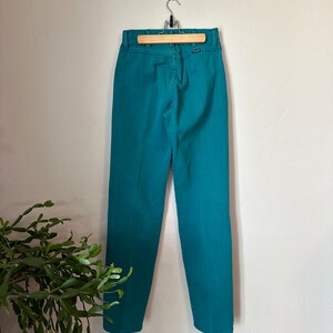 80&#39;s Vintage High Waist Wrangler Jeans, Vintage Retro Turquoise Denim Jeans by Wrangler  Size 27 x 31