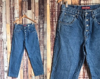 90's Vintage Unionbay Jeans, Vintage Buttonfly Unionbay Jeans Size 32 x 31