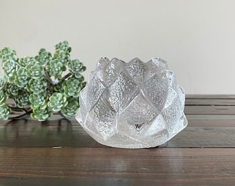 Vintage Modern Orrefors Nimbus Artichoke Votive Glass Candle Holder by Berit Johansson