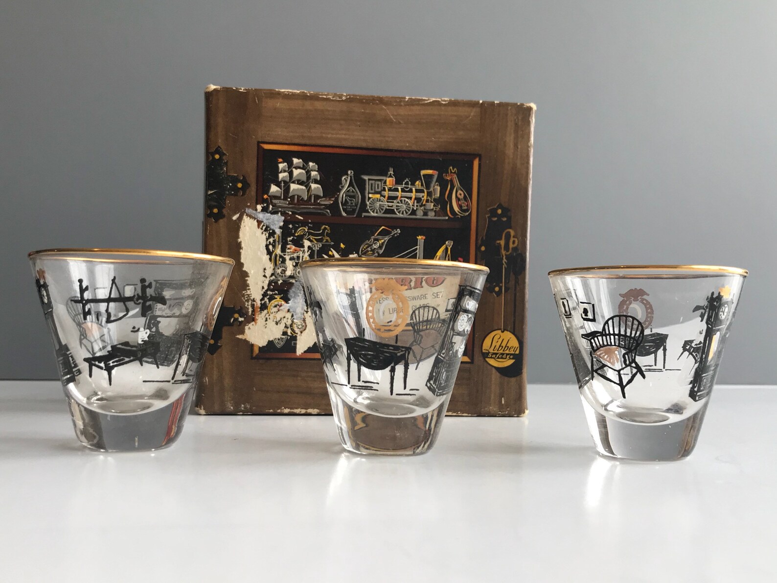 Vintage Libbey Curio Hostess Glassware Set Mid Century Libbey Etsy