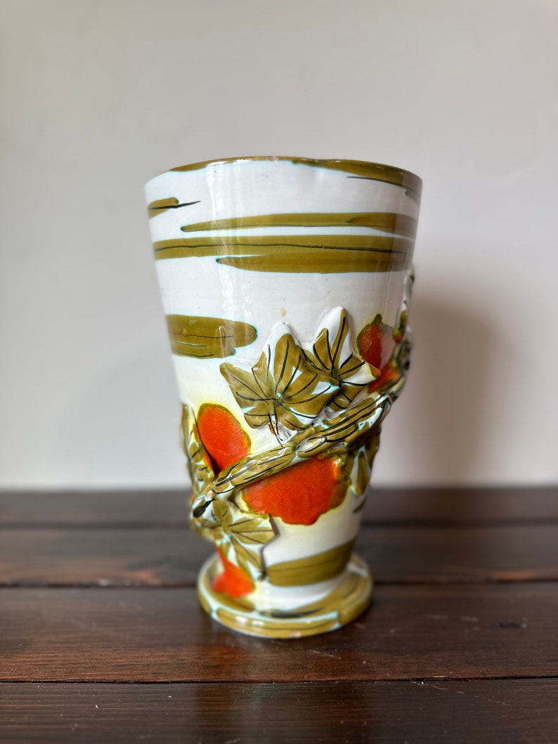 Vintage Mid Century Modern Italian Art Pottery Vase Signed and Numbered ...