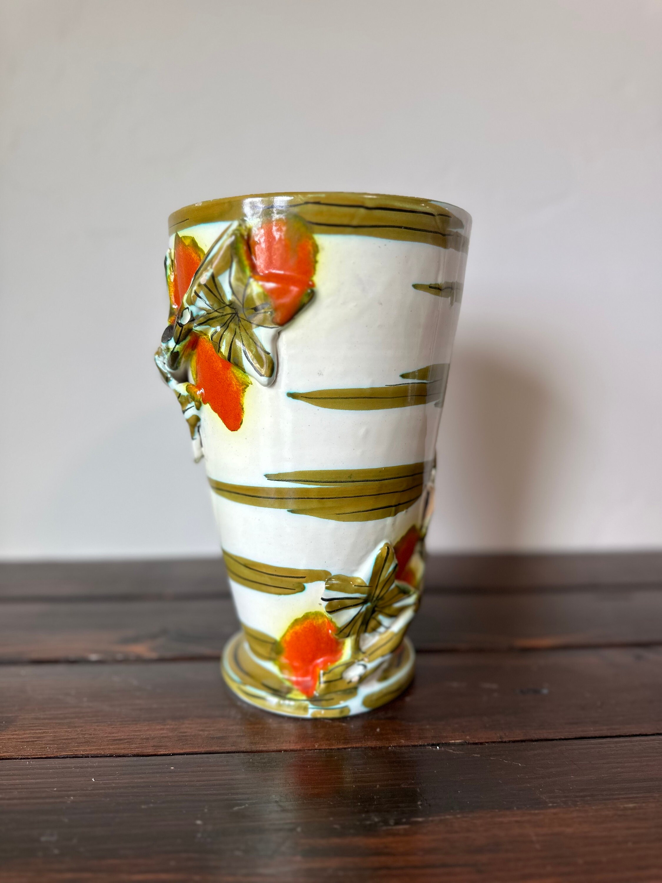Vintage Mid Century Modern Italian Art Pottery Vase Signed and Numbered ...