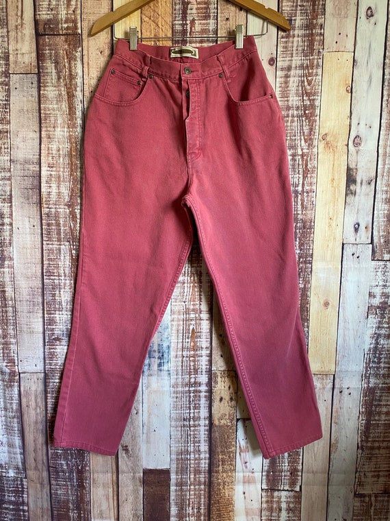 90's Paris Sport Club Dusty Rose Jeans, Vintage P… - image 2