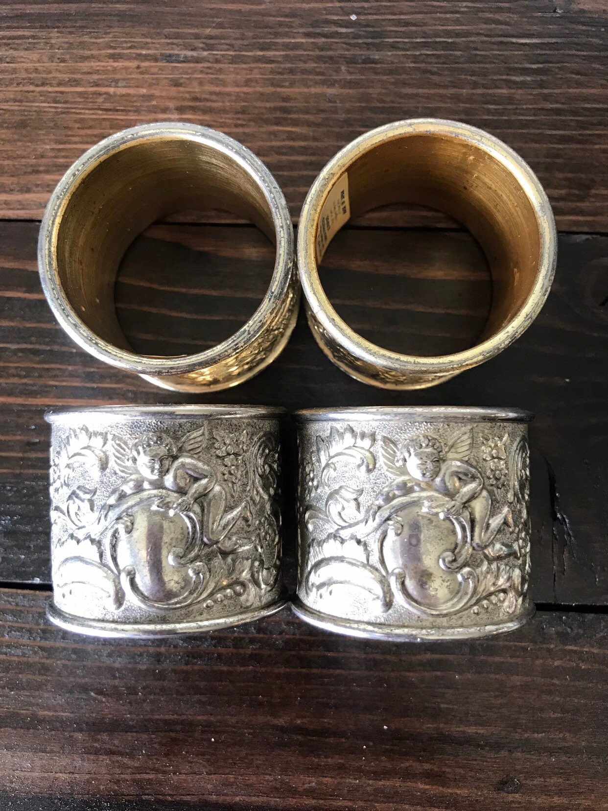 Vintage Silverplate Napkin Rings Set of 4 Holiday Imports Etsy