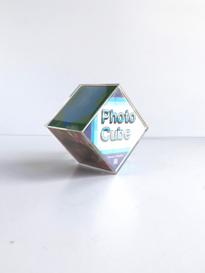 Vintage Photo Cube Vintage Burnes of Boston Photo Cube 80/'s Vintage Photo Cube in Original Box