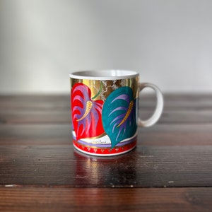 Vintage Laurel Burch Coffee Cup, Vintage Laurel Burch Anthurium Coffee Cup or Mug