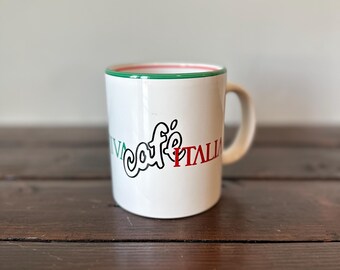 Vintage Viva Cafe Italia Waechtersbach Mug, Vintage Waechtersbach Spain Viva Cafe Italia Coffee Cup