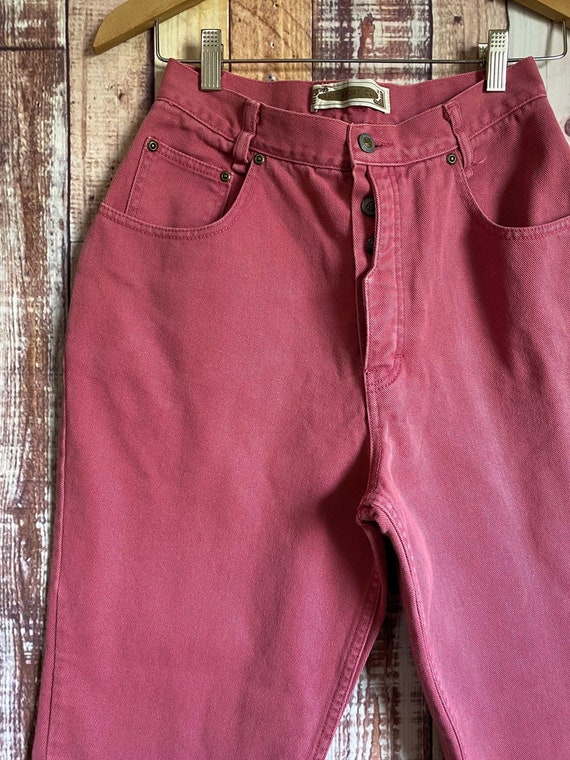 90's Paris Sport Club Dusty Rose Jeans, Vintage P… - image 3