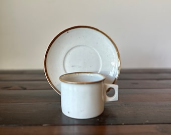 Vintage Dansk Brown Mist Cup and Saucer, Danish Modern Dansk Cup and Saucer with Backstamp Multiple Sets Available