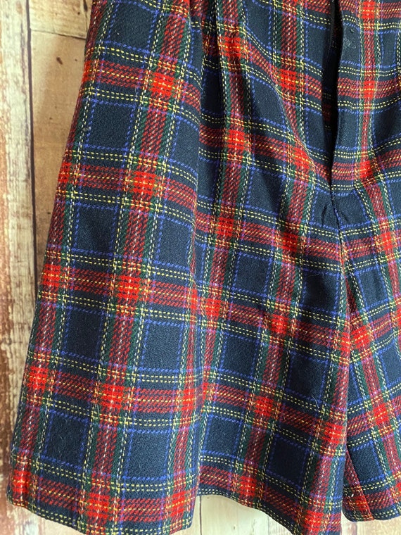 Vintage Plaid Wool Shorts, Vintage High Waist Pla… - image 6