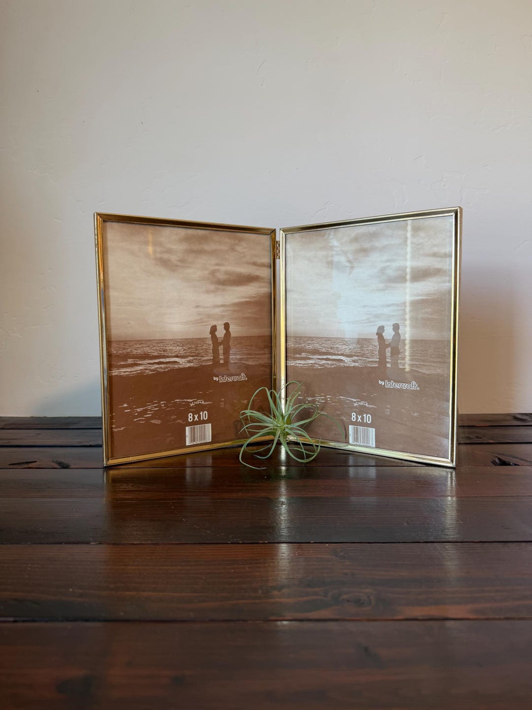 Vintage Brass Hinged Double Picture Frame 8x10| Gold Folding Twin Photo ...