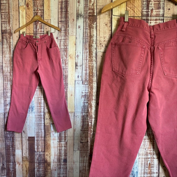 90's Paris Sport Club Dusty Rose Jeans, Vintage P… - image 1