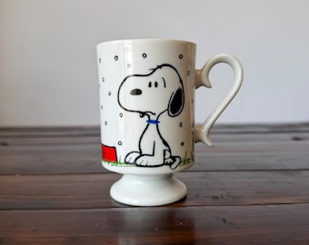 Vintage 1958 Snoopy “pedal Power” Mug by Fire-king / Anchor