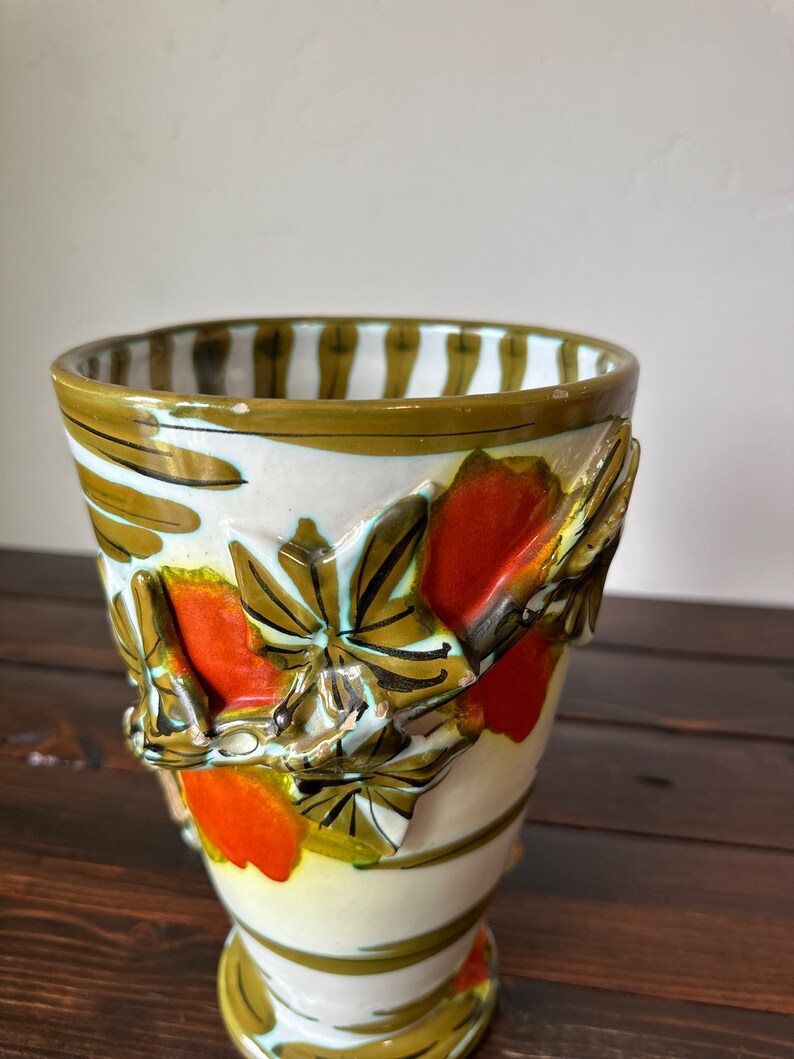Vintage Mid Century Modern Italian Art Pottery Vase Signed and Numbered ...