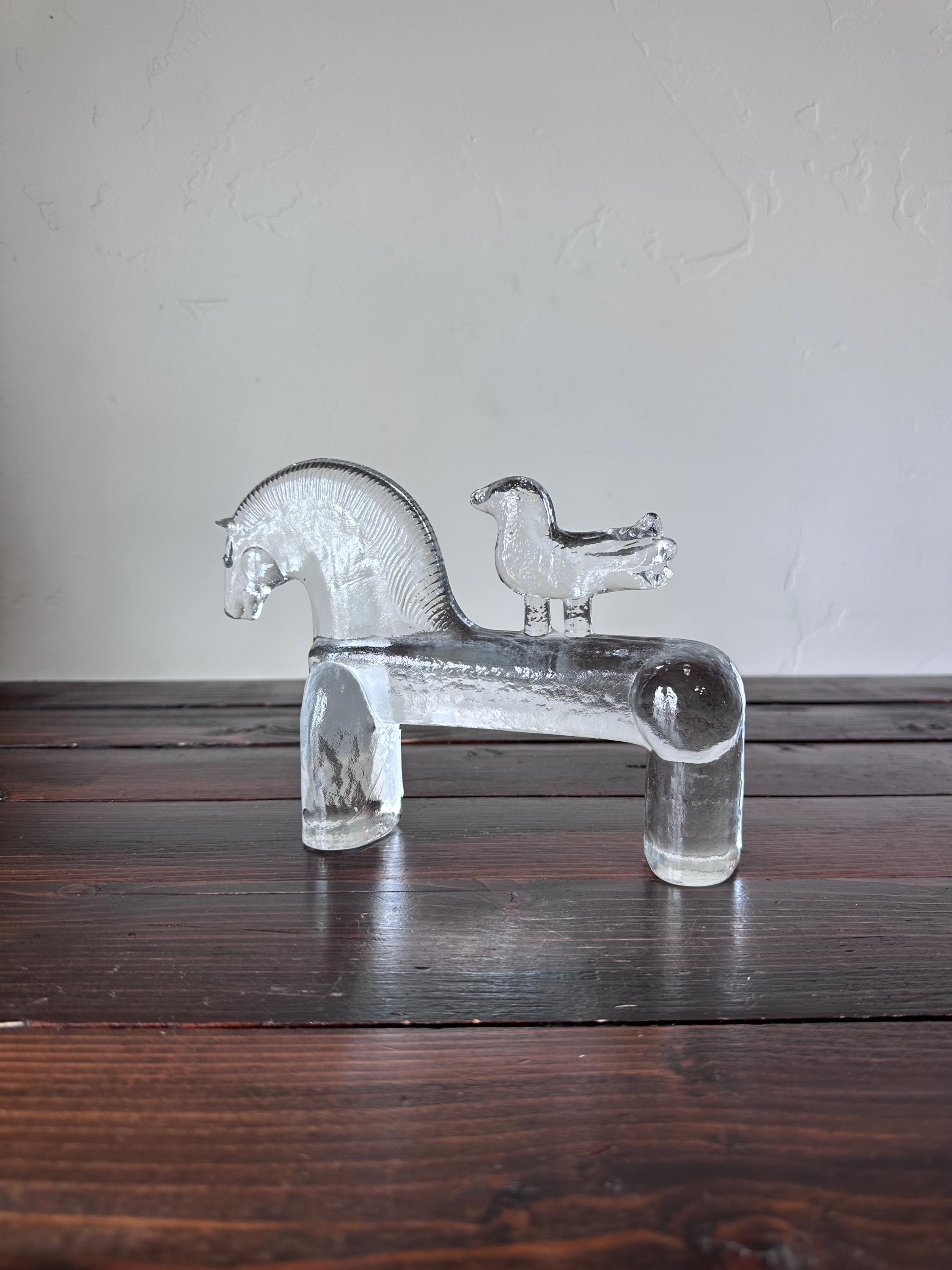 Vintage Kosta Boda Bertil Vallien Horse and Bird C1974 - Etsy