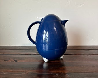 Postmodern Leifheit Columbus Thermal Carafe by Hans Slany Design c1980 in Blue