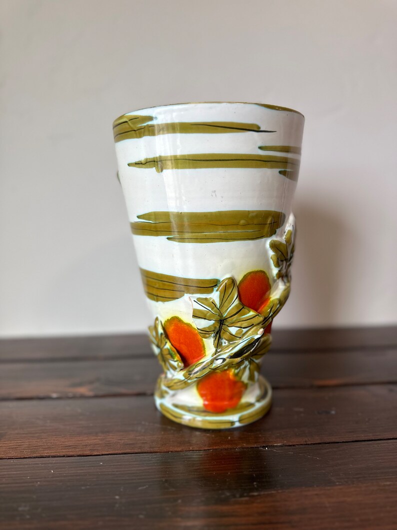 Vintage Mid Century Modern Italian Art Pottery Vase Signed and Numbered ...