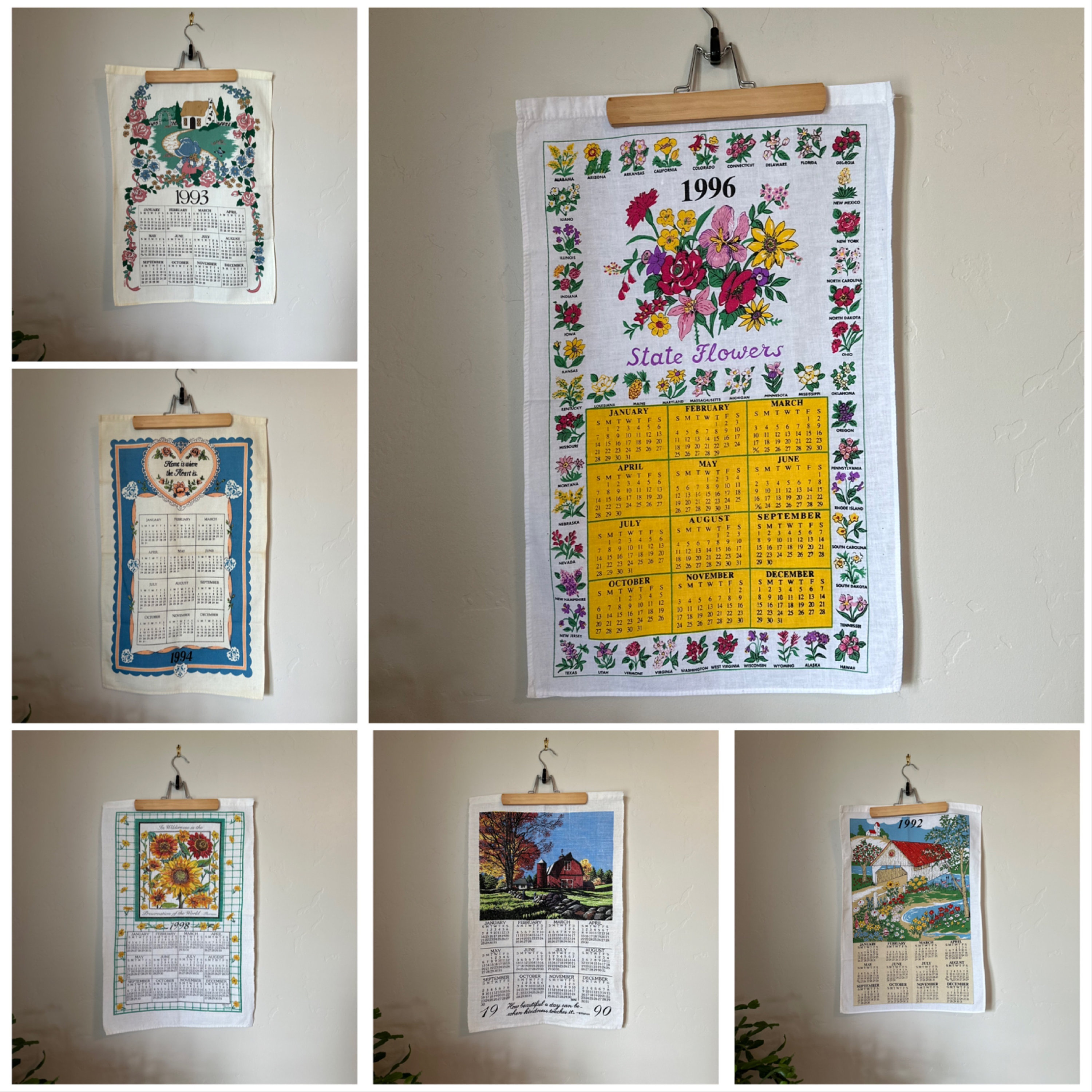 Vintage 90s Calendar - Etsy