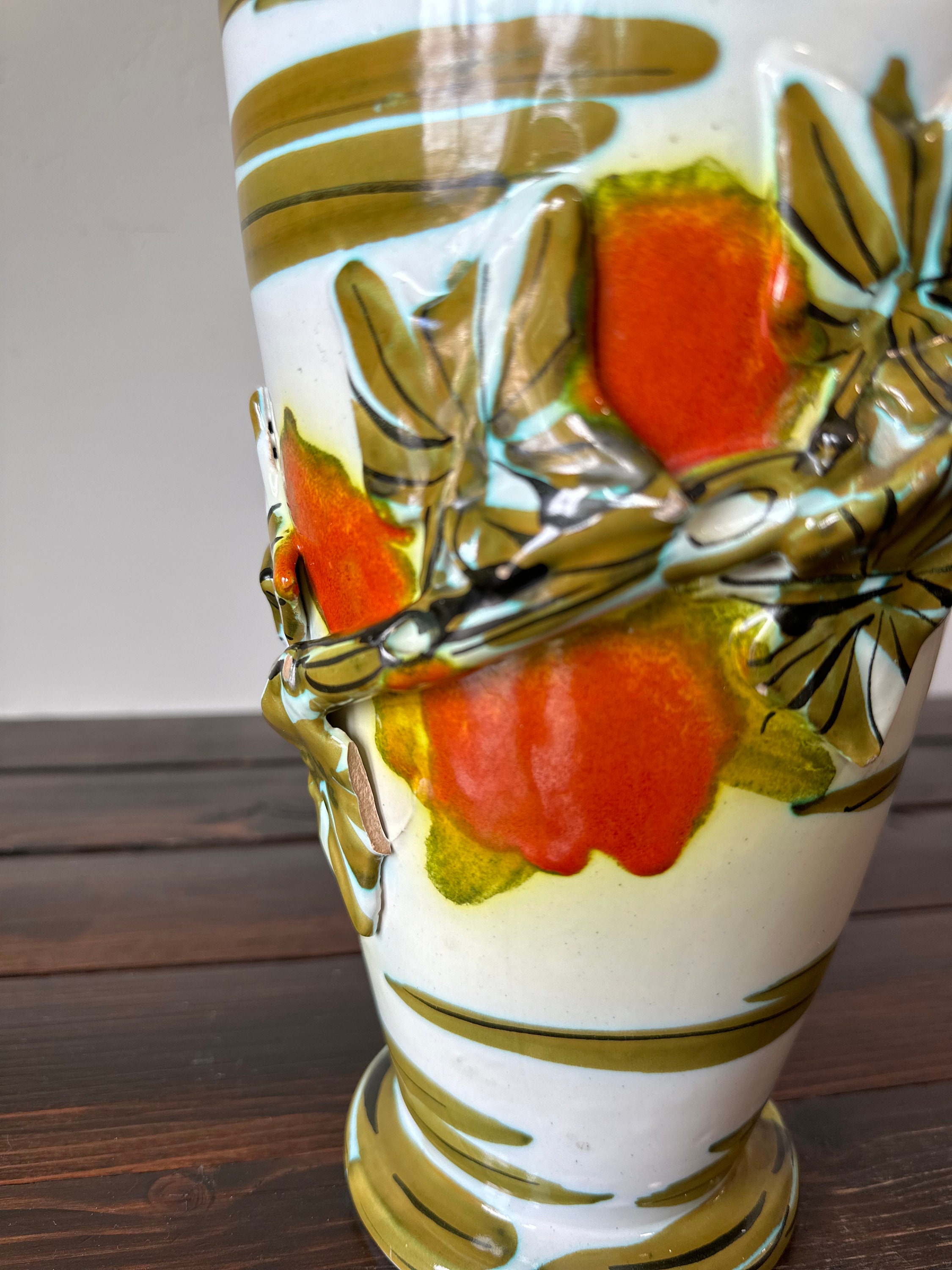 Vintage Mid Century Modern Italian Art Pottery Vase Signed and Numbered ...