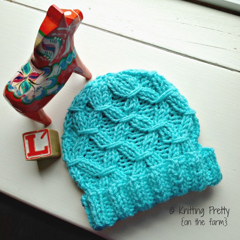 knit baby gift knit baby hat new baby hat baby gift classic knit hat Smocked baby hat