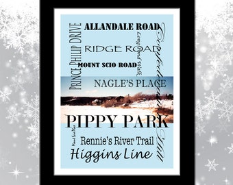 18X24 Typographic Poster - Winter Fun in Pippy Park