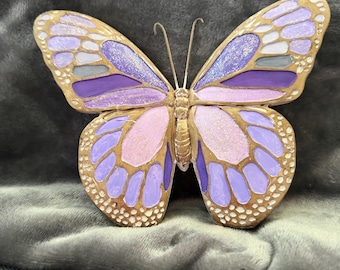 Purple wood like Painted butterfly