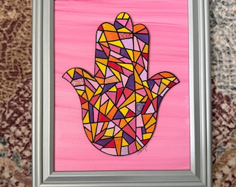 Pink “mosaic style” Hamsa