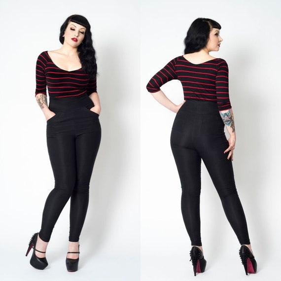high waisted pin up pants