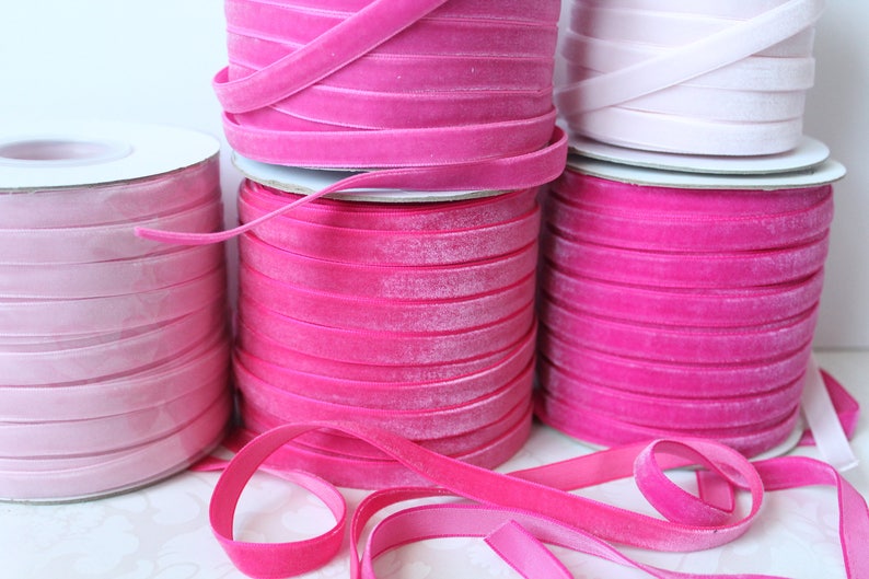 Pre-Order Wholesale Pink Series Velveteen Ribbon WVRYM-002SOPNK SPECIAL ORDER
