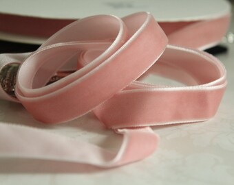 5/8 inch Dirty Pink Velvet Ribbon / Pink Velvet / VRPHX58-216
