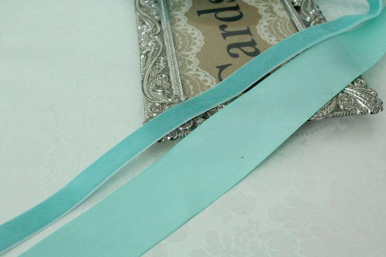 58 inch Aqua Velvet Ribbon Green Velvet VRPHX58-066