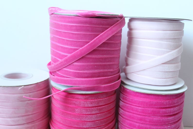 Pre-Order Wholesale Pink Series Velveteen Ribbon WVRYM-002SOPNK SPECIAL ORDER