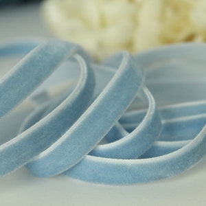 3/8 ( 10mm ) Bluebird Velvet Ribbon Light blue velvet ribbon  VRXMD58-333