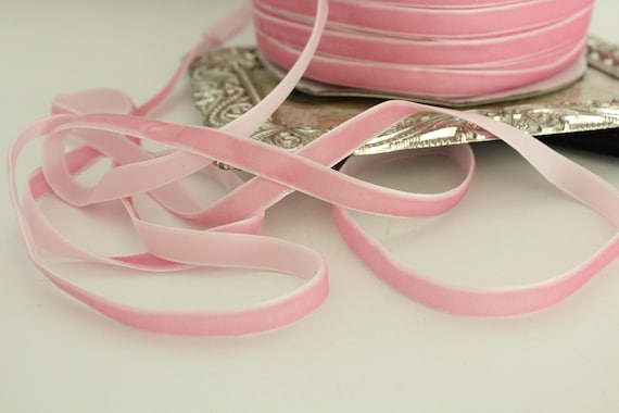 3/8 Inch 10 Mm Pink Velvet Ribbon / Single-face Velvet Ribbon / VRPHX38-036  