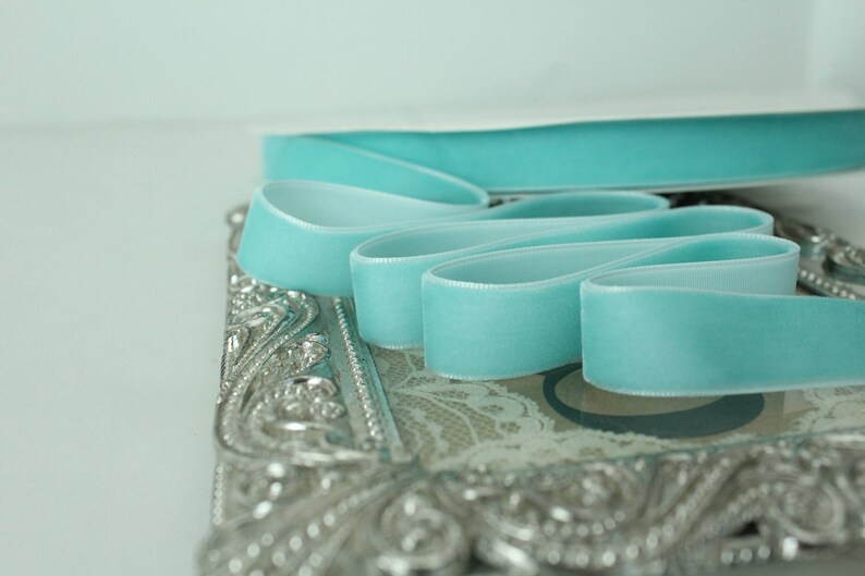 58 inch Aqua Velvet Ribbon Green Velvet VRPHX58-066