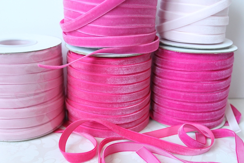 Pre-Order Wholesale Pink Series Velveteen Ribbon WVRYM-002SOPNK SPECIAL ORDER