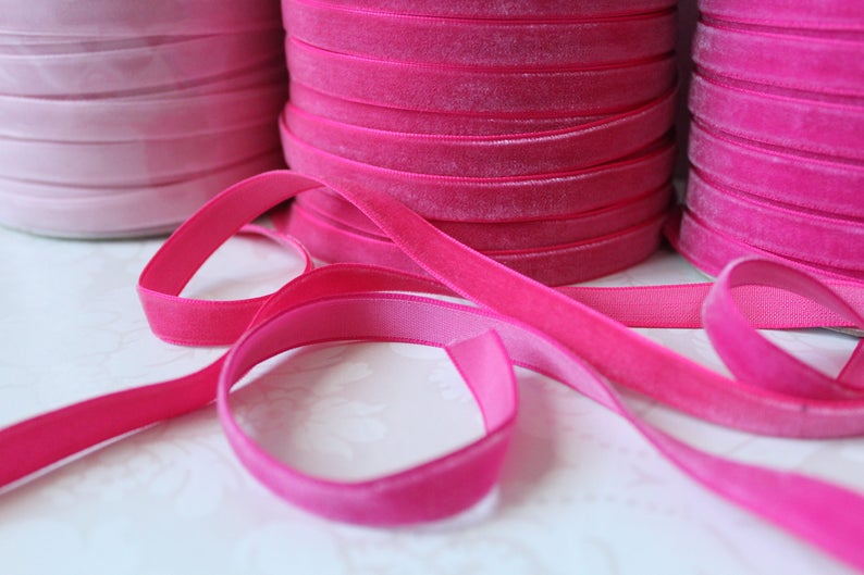 Pre-Order Wholesale Pink Series Velveteen Ribbon WVRYM-002SOPNK SPECIAL ORDER