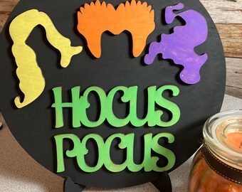 Hocus Pocus Wooden Sign - Sanderson Sisters Wooden Sign - Halloween Sign - Halloween Decor -  Witch Decor