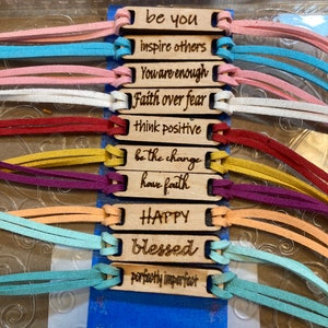 Charm Bracelet - Personalized Bracelet - Wooden Bracelet - Custom Bracelet