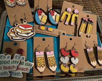 Teacher Earrings - Back To School Earrings - Teacher Jewelry