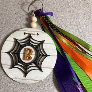 Personalized Spider Web Bogg Bag Tag - Halloween Bag Tassel - Backpack Tag - Spider Tag - Spider Purse Tag
