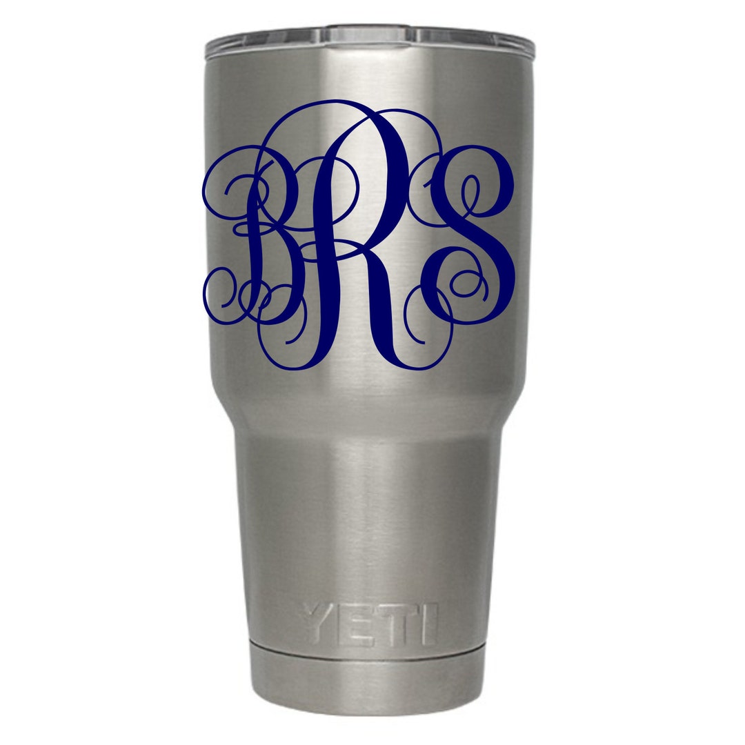 Personalized Monogram Decal, Yeti Tumbler Vinyl Sticker - Etsy