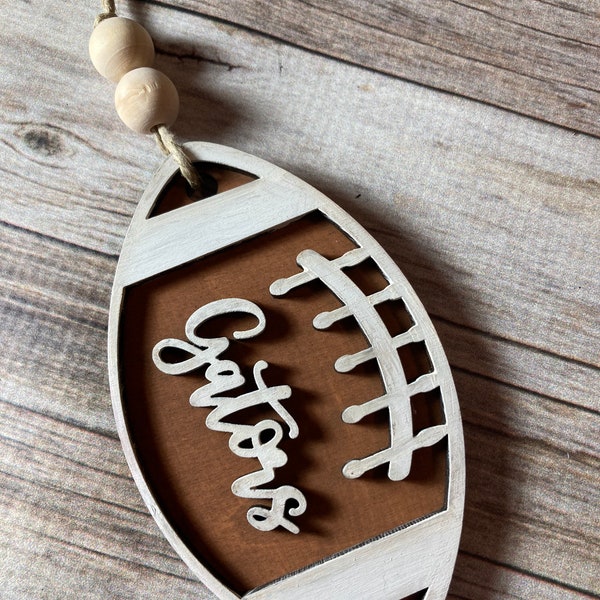 Personalized Football Bogg Bag Tag - Fall Bag Tassel - Backpack Tag - Football Tag - Football  Purse Tag - Monster