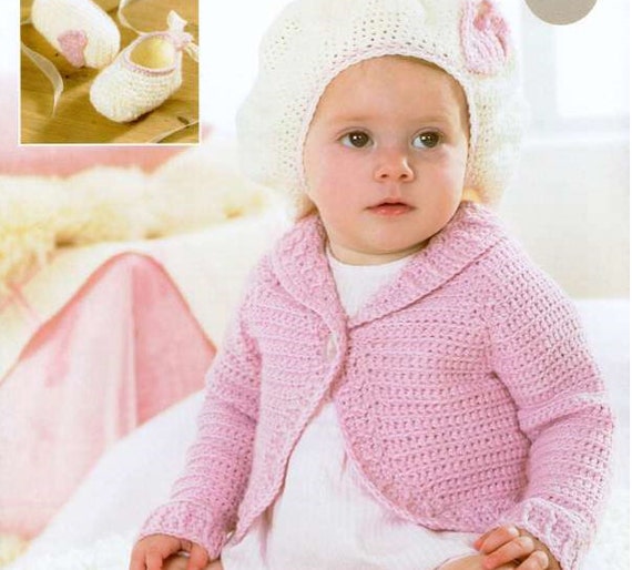 Bernat Crochet Baby Jacket Set, Newborn Yarnspirations atelieryuwa