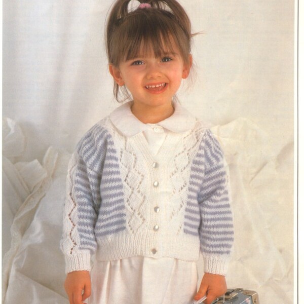Knit Baby Toddler Cardigan  Sweater Vintage Pattern knitting  retro clothes girl lace lacey aran jumper /OhhhBabyBaby/ pdf digital download