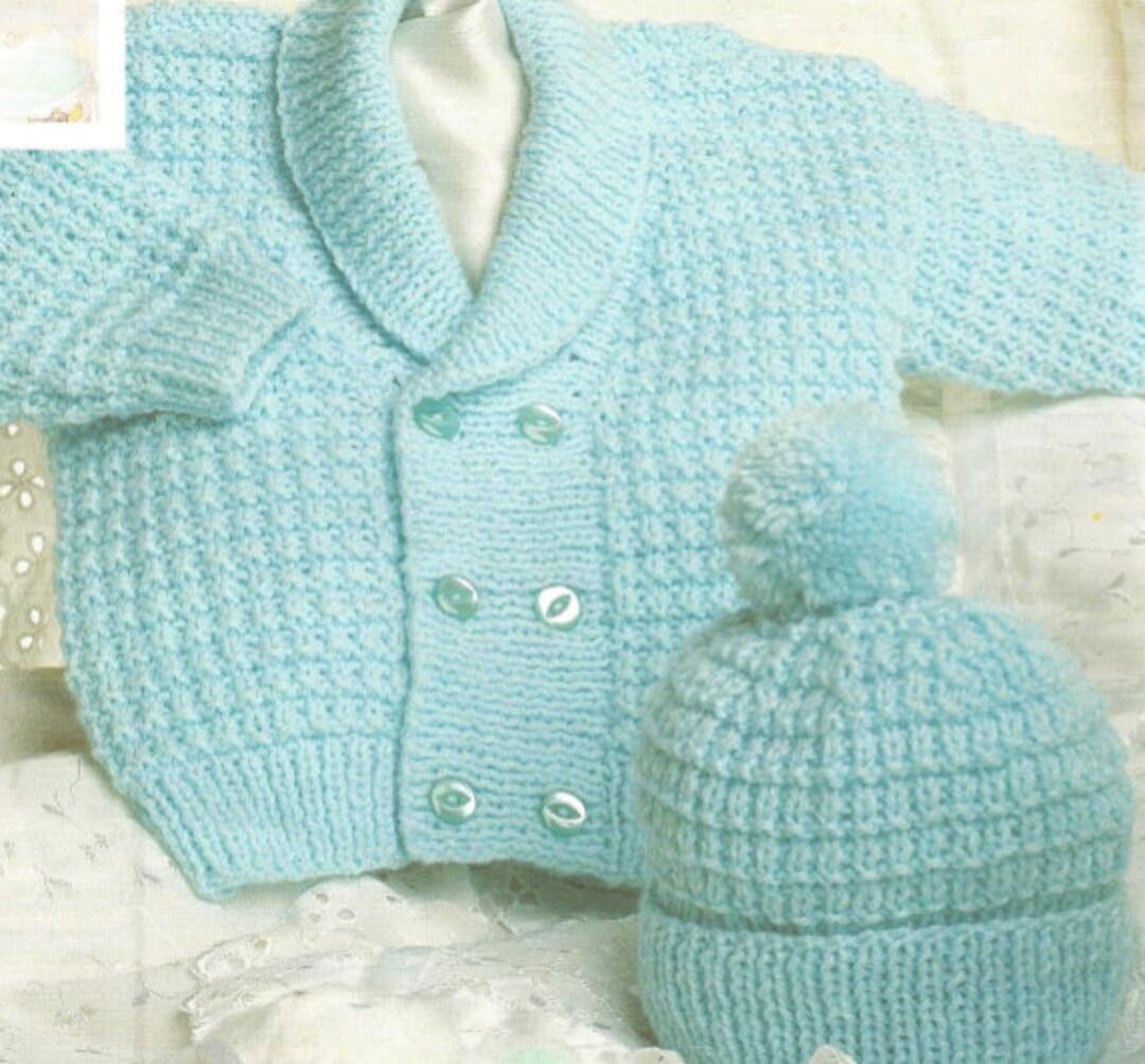 Knit Baby Jacket and Hat Pdf Vintage Pattern/ohhhbabybaby/ Etsy