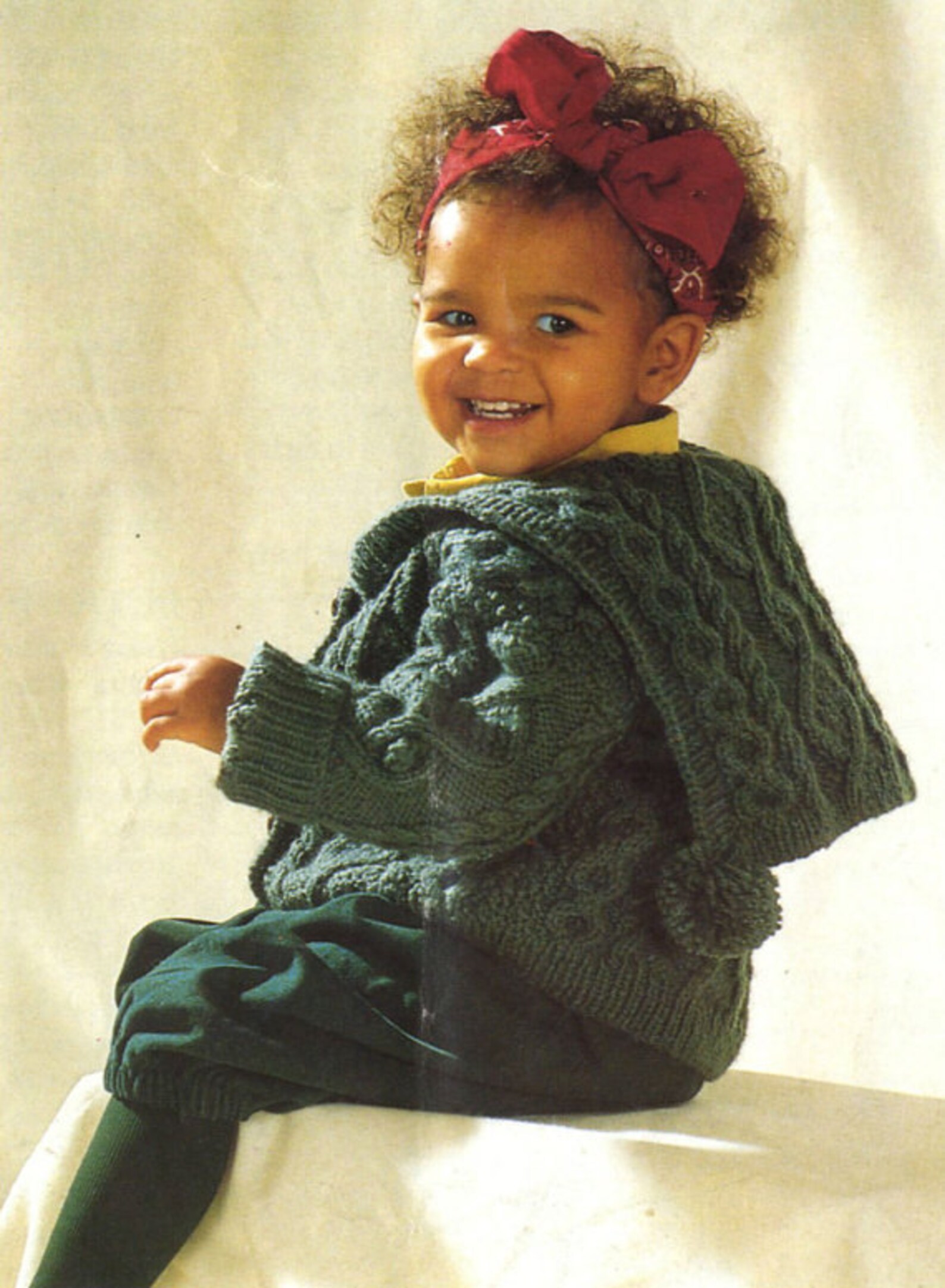 Knit Sailor Collar Cabled Sweater Vintage Pattern Baby Toddler Etsy