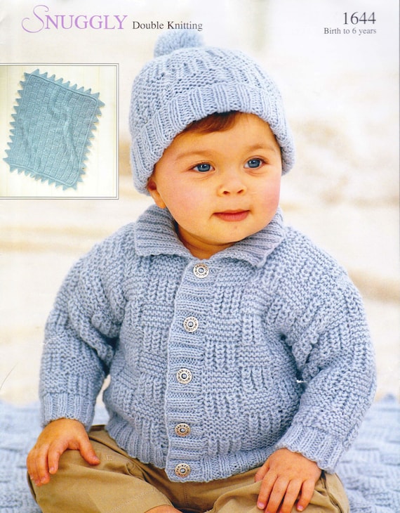 Knitting Knit Baby Toddler Jacket and Blanket Instant Download Newborn