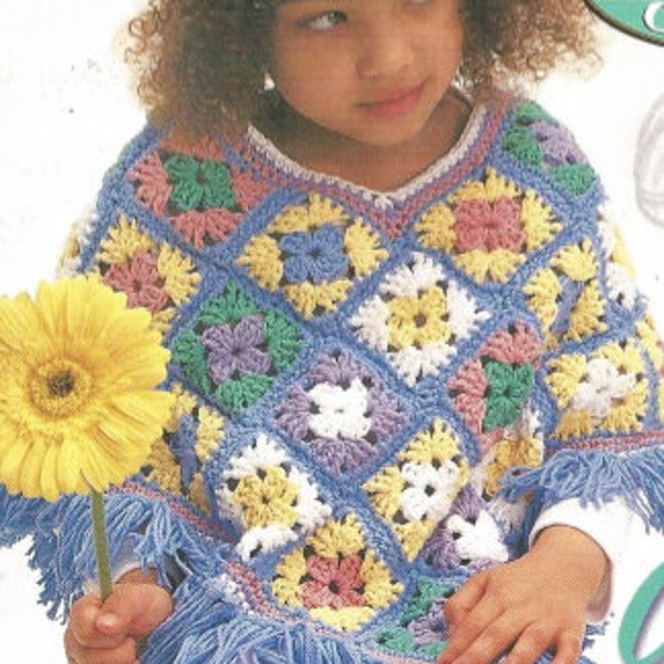 Crochet Toddler Poncho  and Hat/ohhhbabybaby/ Vintage Pattern  sleeveless  pullover shawl clothes girl jumper pdf digital download