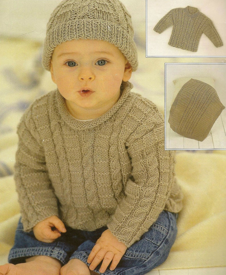 Knit Baby Toddler Child Jacket Hat Blanket Vintage Knitting Etsy
